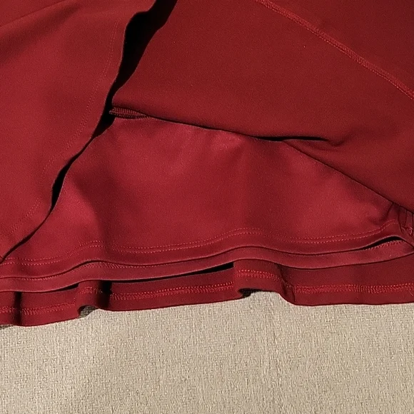 Anthropologie NWOT burgundy flared skirt size large - Picture 3 of 5